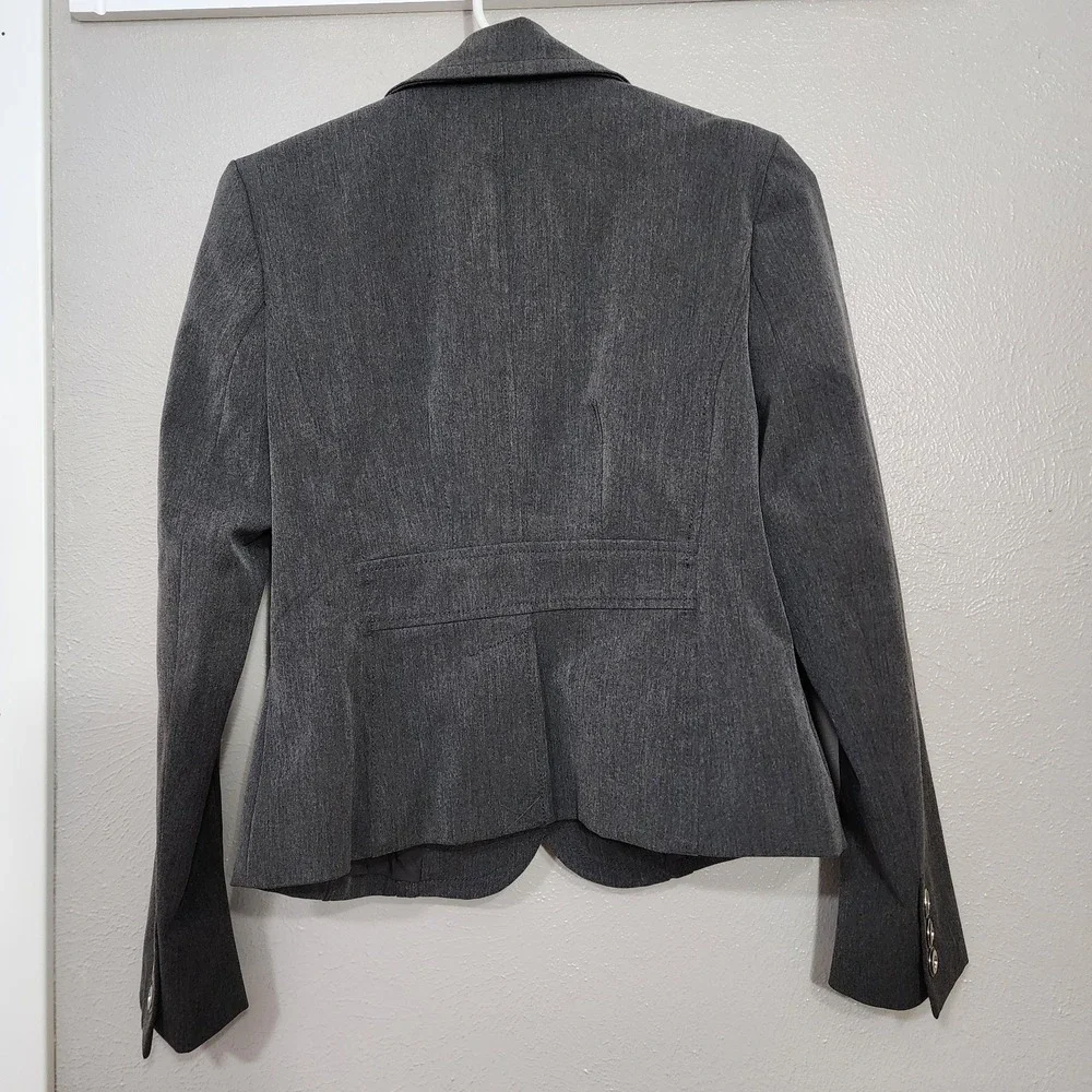 7th Avenue New York & Company Blazer 2 Button Women's Size‎ 4 Gray Jacket Coat